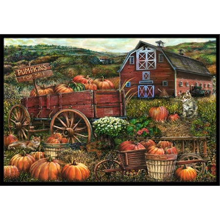 Carolines Treasures Pumpkin Patch And Fall Farm Indoor & Outdoor Mat, 24 x 36 in. CA77937